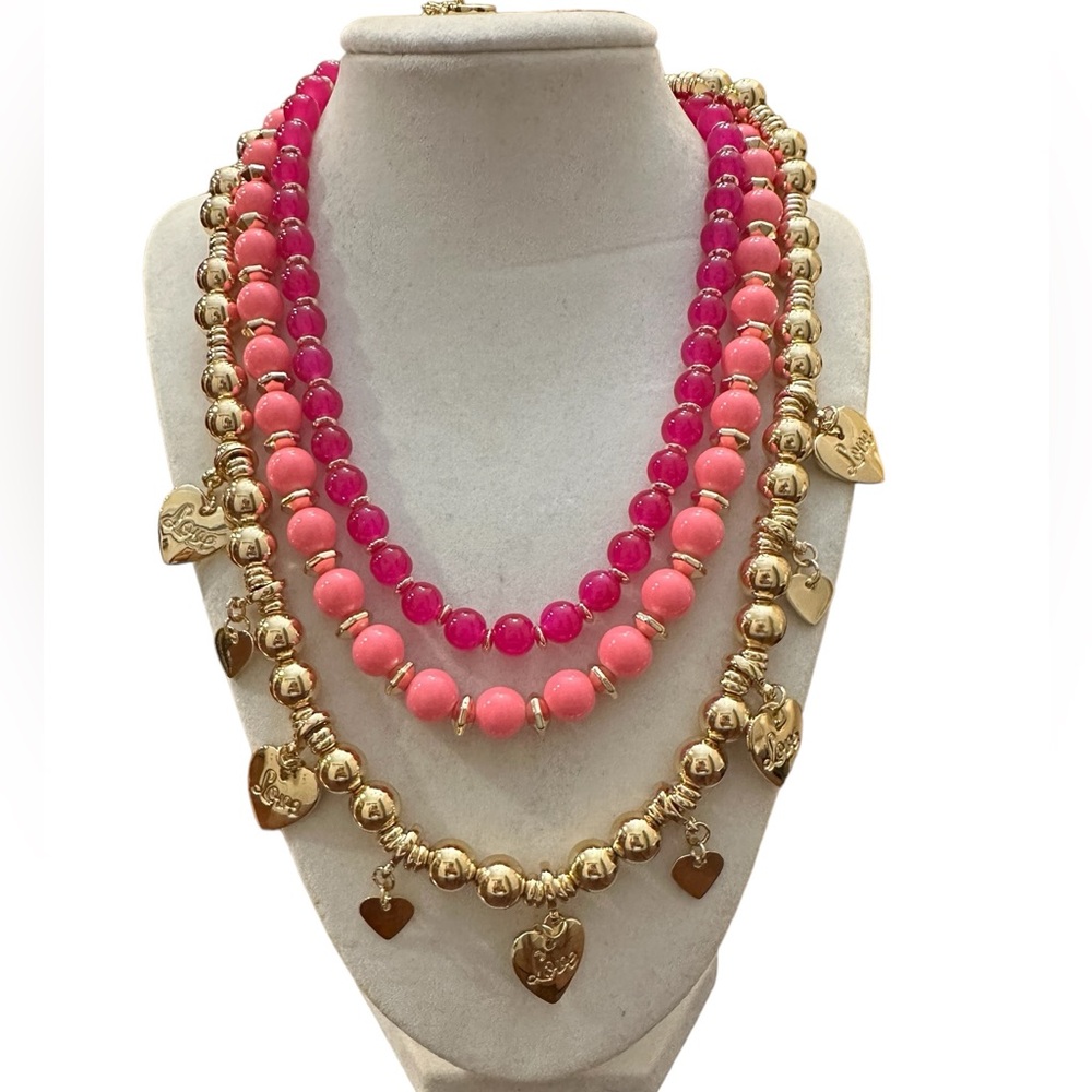 Lilly Pulitzer Bead and Heartā Necklace NWT